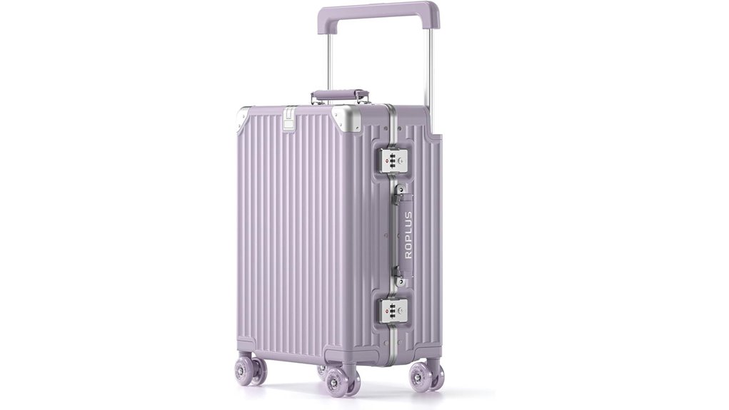 21 inch aluminum tsa suitcase
