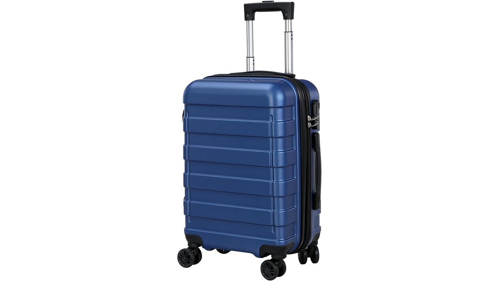 Best Expandable Suitcases for Shopping Trips (Souvenir Space) 2 21 inch blue hardside spinner