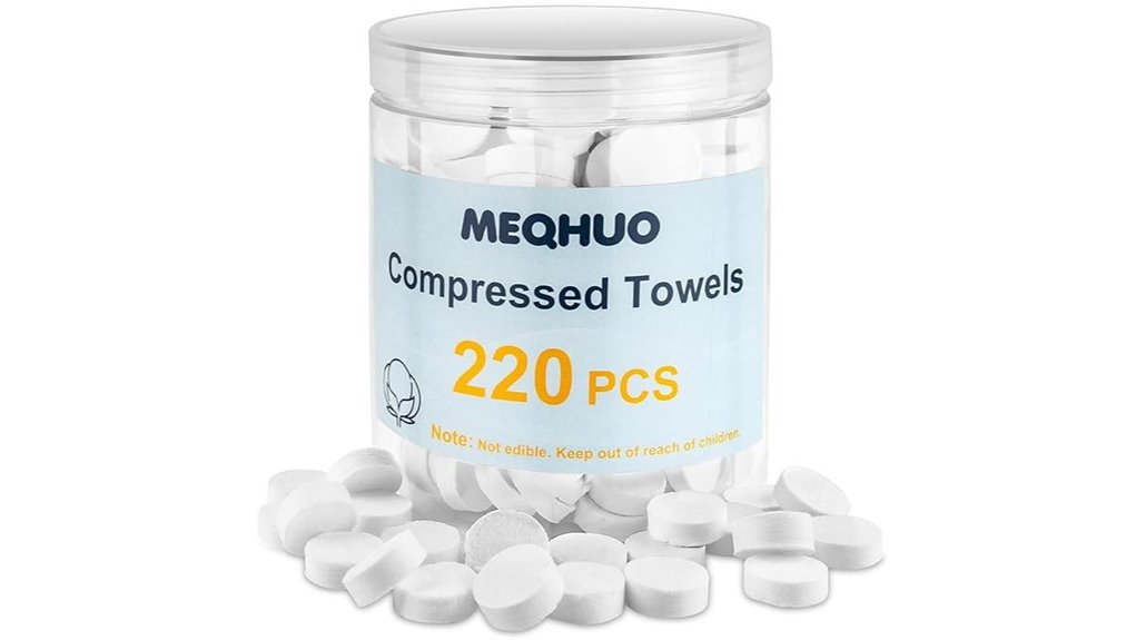 220 compressed travel towels