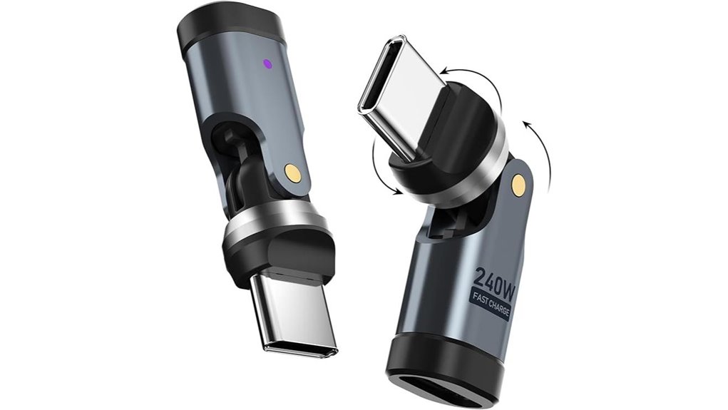 Highly Reliable USB-C Right‑Angle Adapter (Strain Relief) 3 240w 90 usb c adapter
