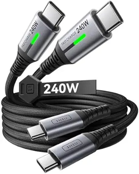 240w braided black usb c