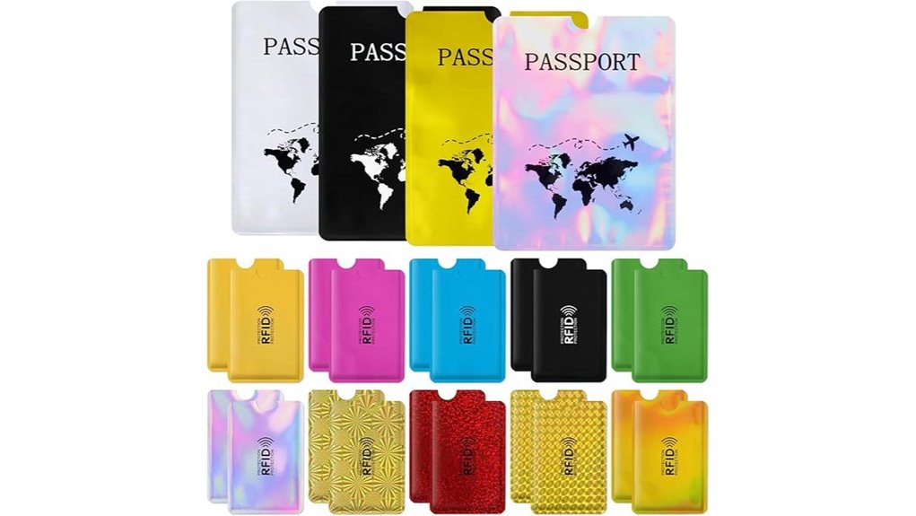 RFID-Blocking Sleeves for Passports & Cards (Thin) Safe Wallet 7 24 card 4 passport