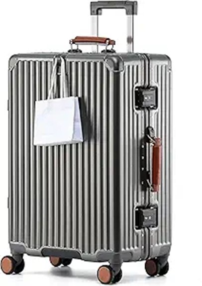 24 inch leather tsa hardside