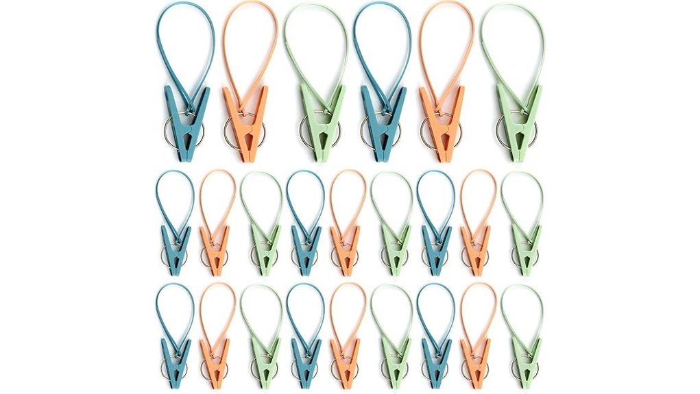 24 pack multicolor rope pins