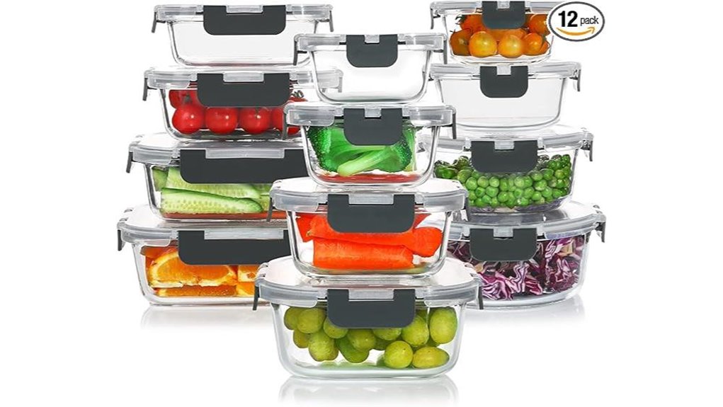 Glass Food Storage Containers Set for a Clever Kitchen 3 24 piece airtight glass containers