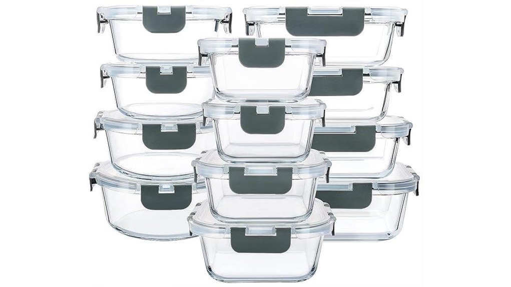 Glass Food Storage Containers Set for a Clever Kitchen 14 24 piece glass container