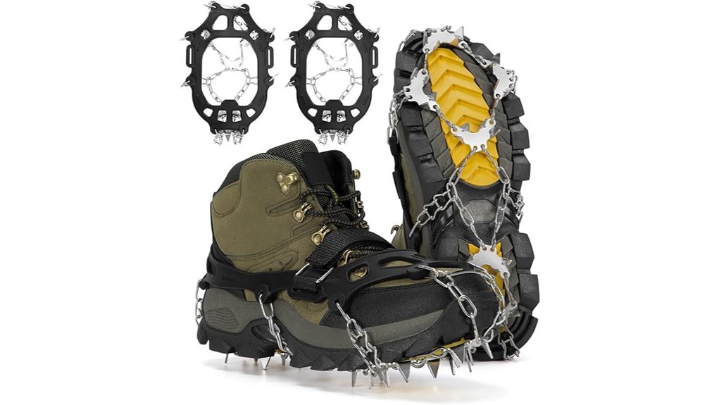 Best Crampons for Winter Hiking (Microspikes) Keep You Safe 4 24 point anti slip ice crampons