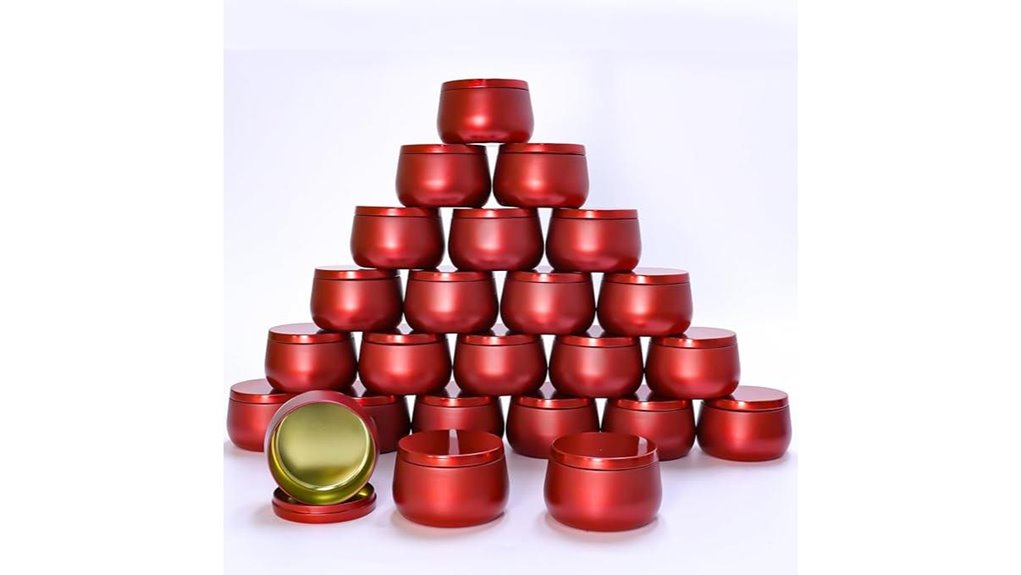Travel Candles (Tin Containers) That Light Up Your Adventure 12 24 red candle tins