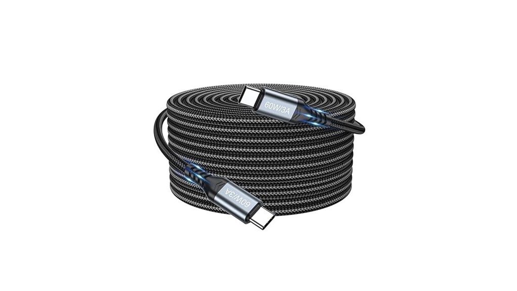 25ft nylon usb c cable