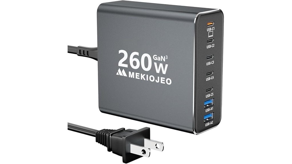 Top USB‑C GaN Chargers That Make Traveling Hassle‑Free 4 260w gan 7 port charger