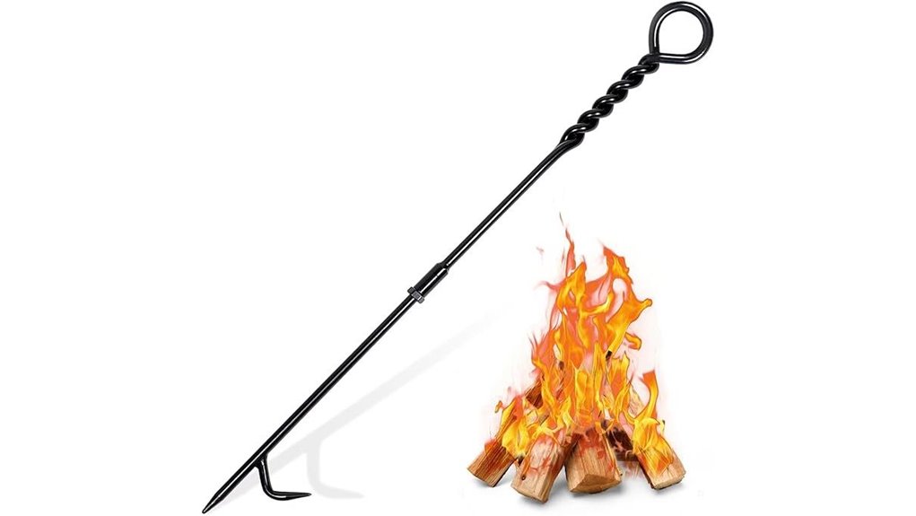 Top Fire Pit Poker Tool Every Backyard Fire Starter Needs 3 26 inch twisted rope poker