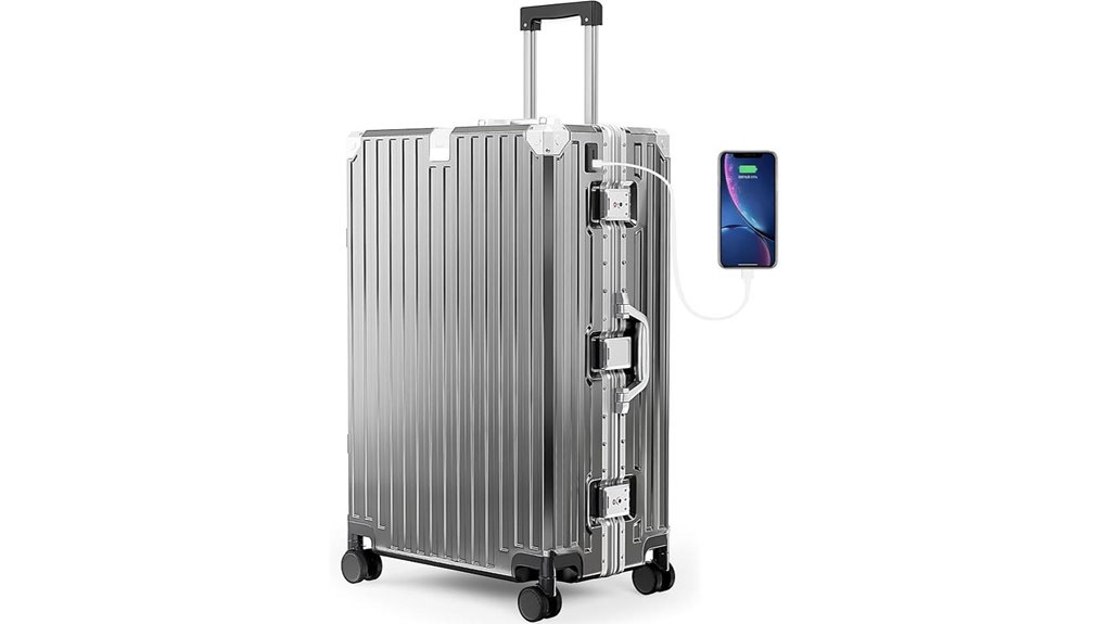 28 inch aluminum hardshell spinner