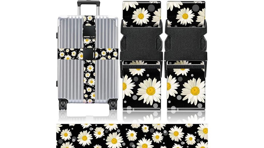 2 pack adjustable luggage straps