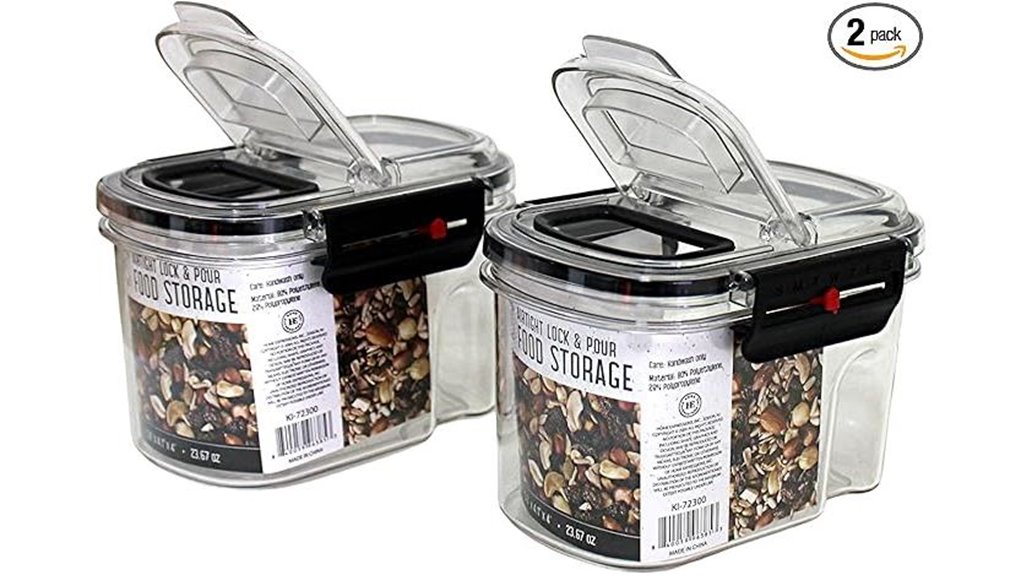 2 pack bpa free airtight dispensers
