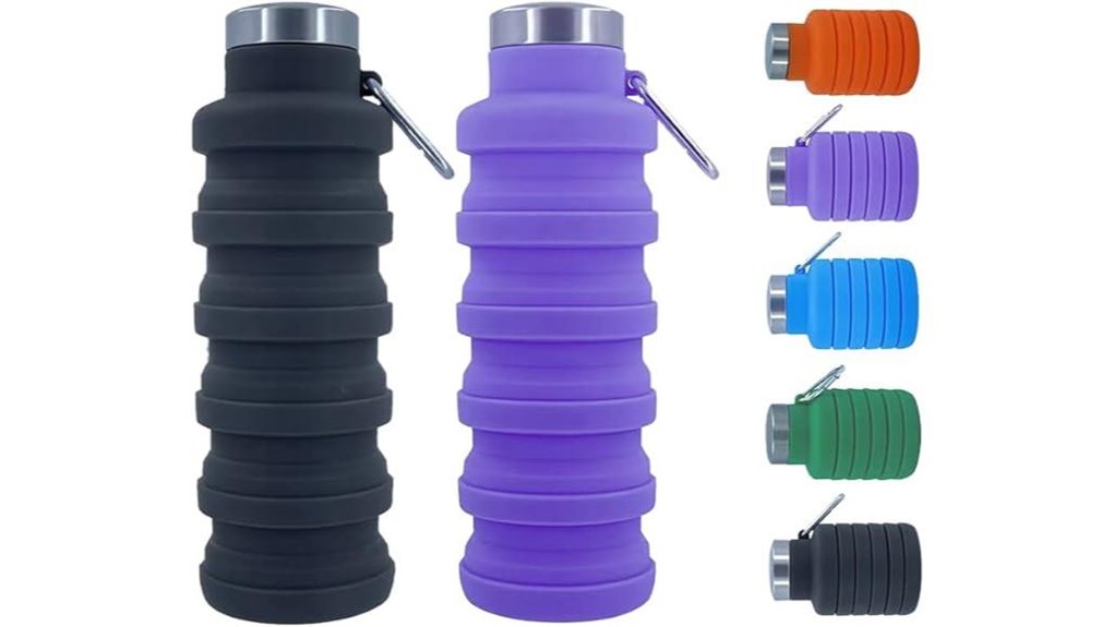 2 pack bpa free silicone bottles