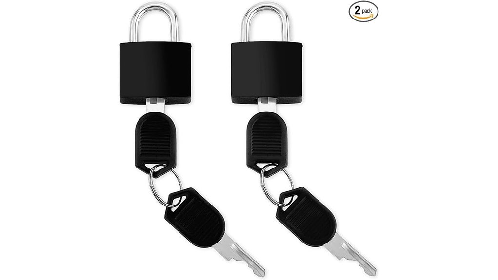2 pack colourful luggage padlocks