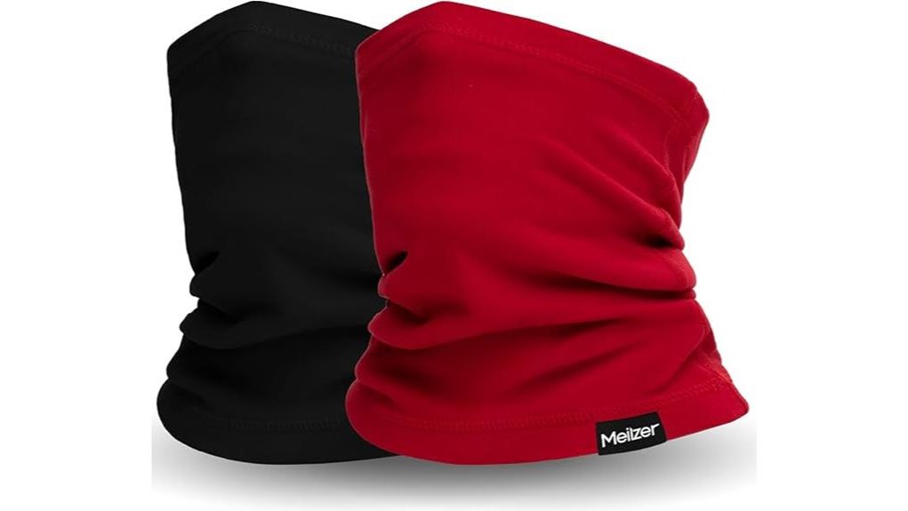 Top Neck Gaiters for Cold Flights & Windy Streets 7 2 pack fleece neck gaiters