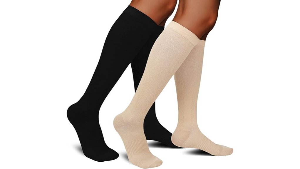 Best Compression Socks for Long Bus Rides (Graduated Fit) 13 2 pack graduated 30 40mmhg socks