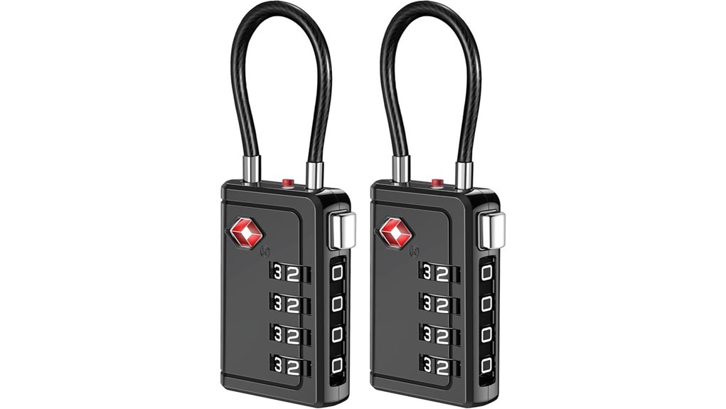 Best Travel Locks for Luggage and Hostels (Combo vs Key) 6 2 pack tsa resettable locks