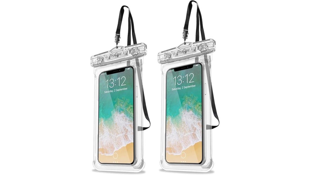 Best Waterproof Phone Pouches for Boat Tours With Clear Photo Window 4 2 pack waterproof phone pouch
