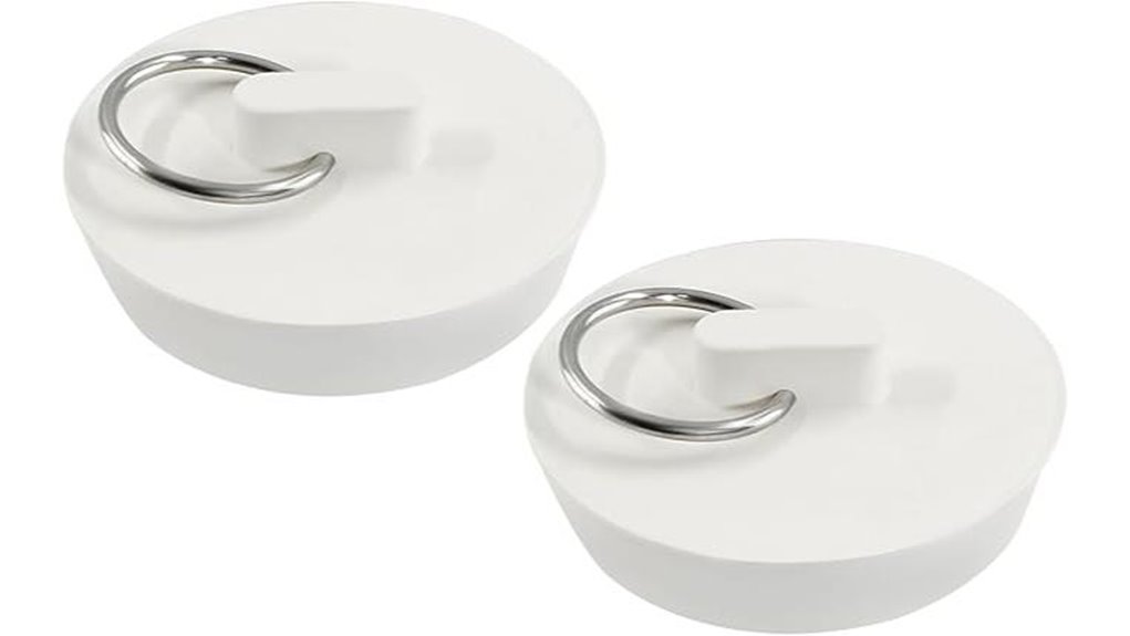 2 pack white rubber stoppers