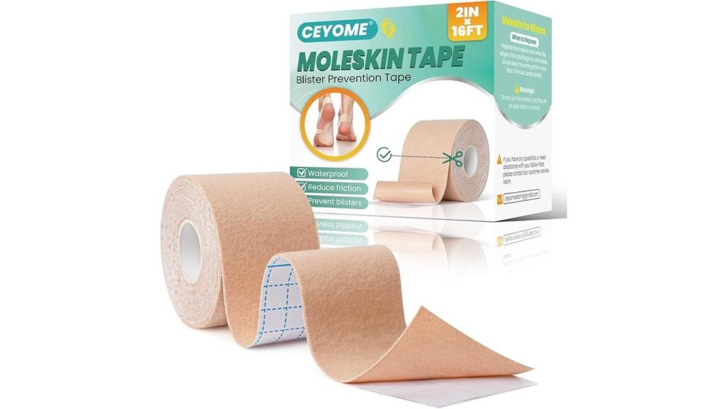 Top Blister Prevention for Walking Vacations: Tape vs Patches 15 2inch moleskin blister tape