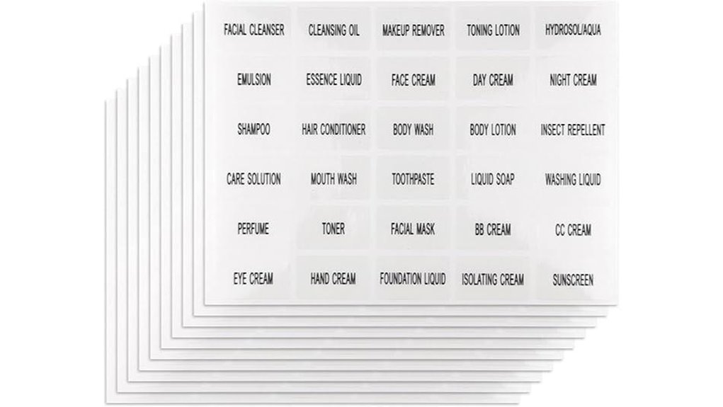 Top Waterproof, Readable Toiletry Labels for Travel Bottles 10 300 waterproof storage labels