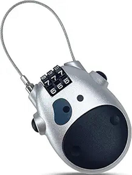 30 inch retractable cable padlock