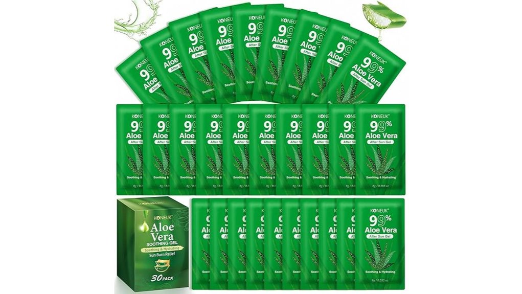 After‑Sun Products for Travel: Aloe Gels or Lotions 2 30 pack aloe vera gel