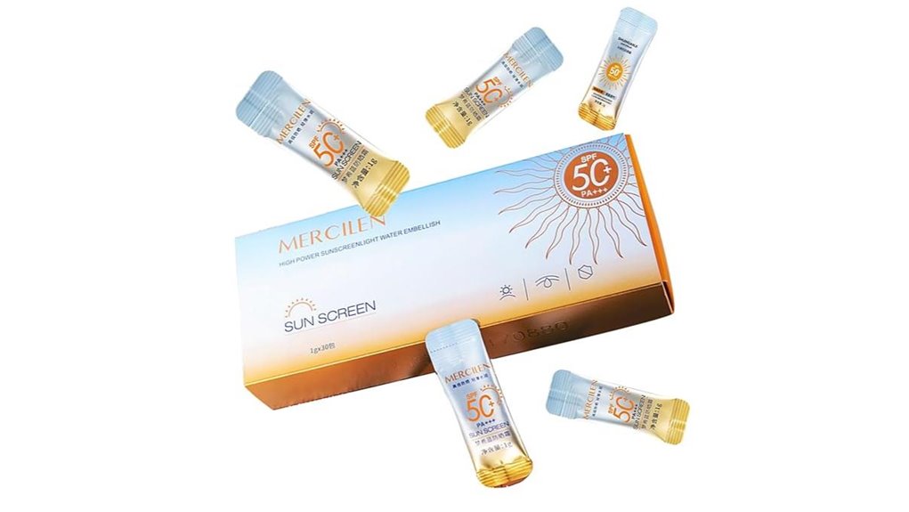 30 piece mini spf50 pa sunscreen