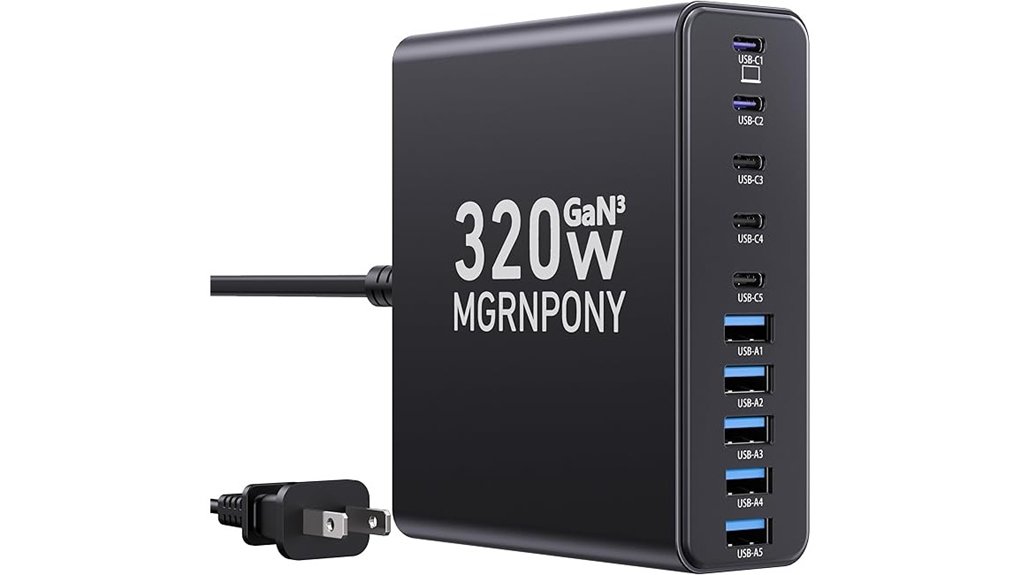 Fast Wall Chargers Travel (GaN Multiport) Keep You Powered 14 320w 10 port gan charger