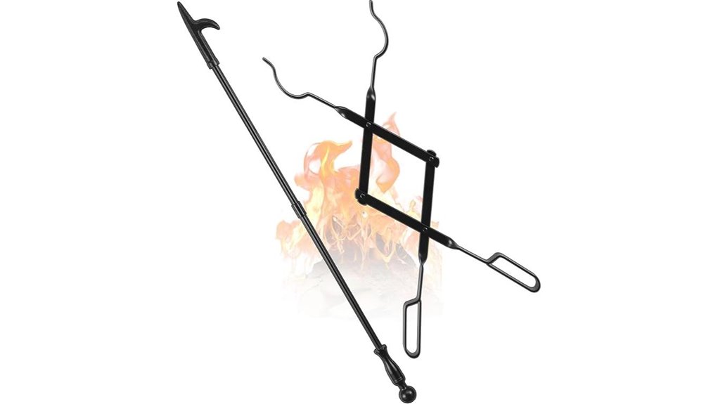 Top Fire Pit Poker Tool Every Backyard Fire Starter Needs 6 32 inch poker 26 inch tongs