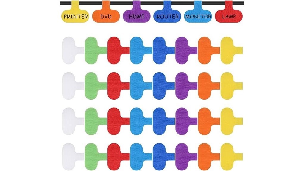 Reusable Cable Labels for Travel Kits (Color-Coded) Stay Tidy 7 32 multi color cable tags
