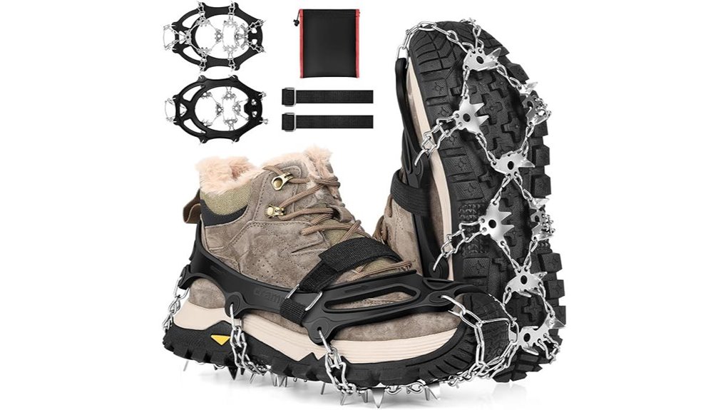 Best Crampons for Winter Hiking (Microspikes) Keep You Safe 5 32 spike stainless ice cleats