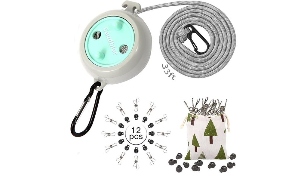 Travel Clotheslines That Won’t Slip—Your Outdoor Companion 4 33 foot adjustable portable line