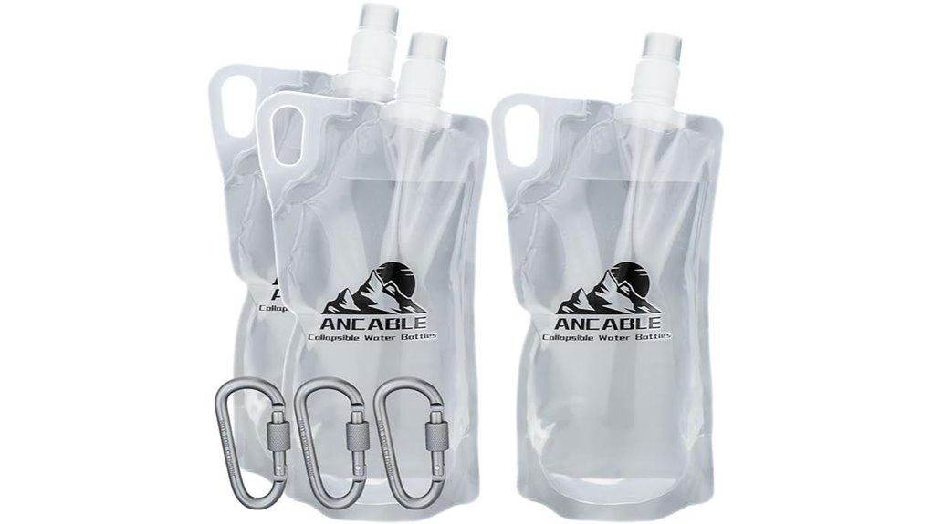 Foldable Water Bottles Airports That Pass Security Blindly 10 33oz collapsible reusable bottles