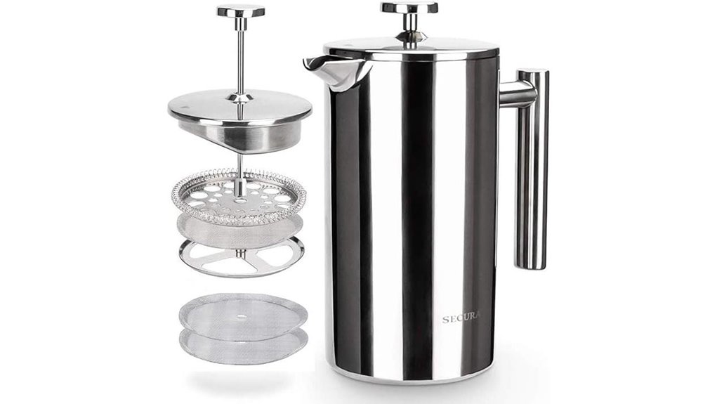 French press (shatterproof) That Lasts a Lifetime 4 34oz stainless french press