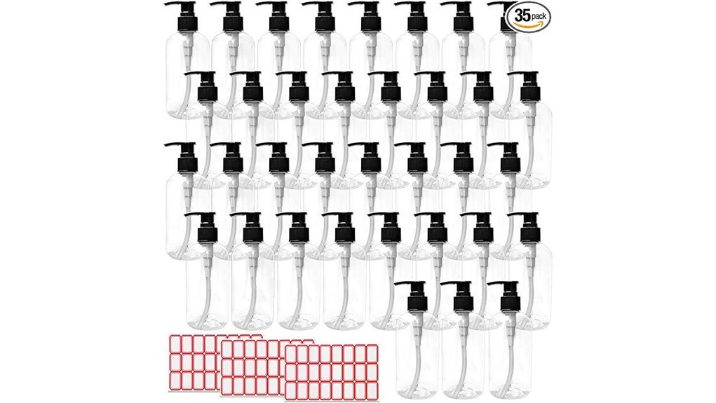 Top Clear Refillable Pump Bottles for Travel You Must Try 12 35 pack 10oz pump bottles