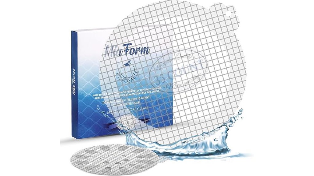 Disposable Shower Drain Covers for Travel Hair Catchers 3 35 pack hair mesh stickers