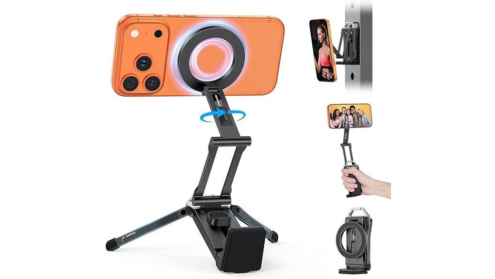 Quick-Setup Portable Phone Tripods with MagSafe Mounts 5 360 magsafe phone tripod
