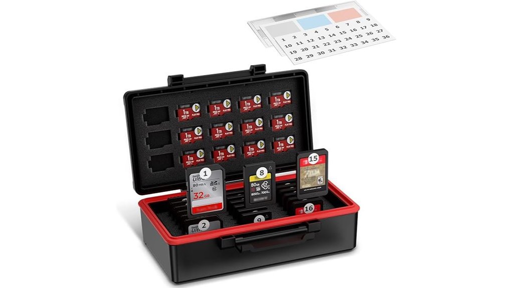 36 slot water resistant shock proof case