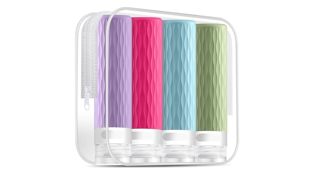 Refillable Travel Bottles With Wide Openings Prevent Spills 6 3 4oz tsa approved bottles