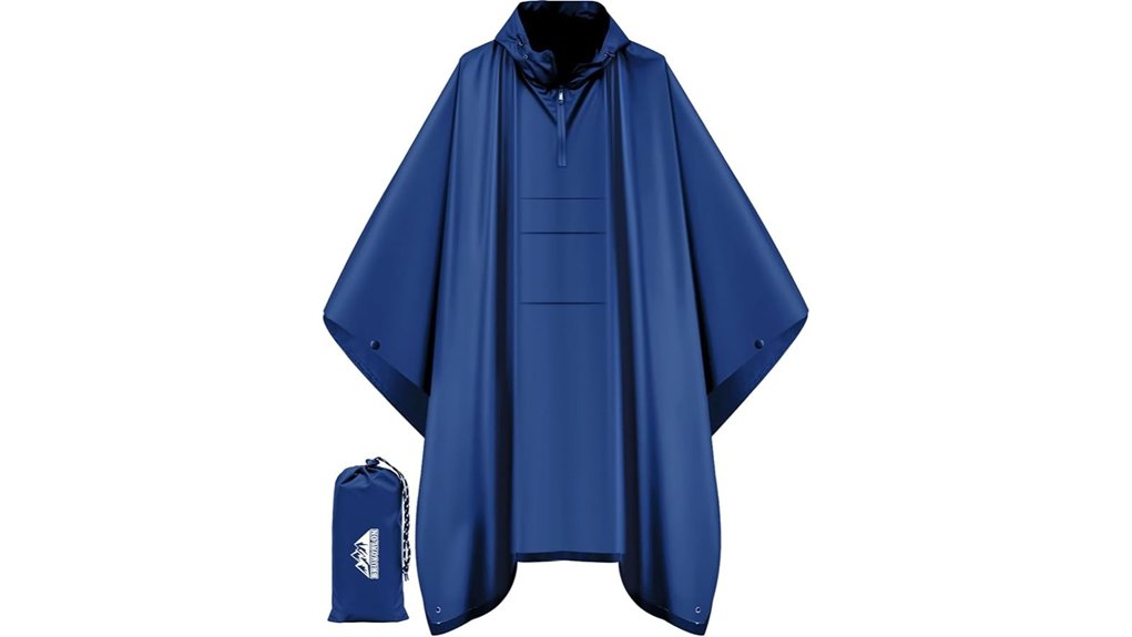 Title: The Best Travel Ponchos That Cover Backpacks (Wide Cut) 4 3 in 1 rain zipponcho pocket