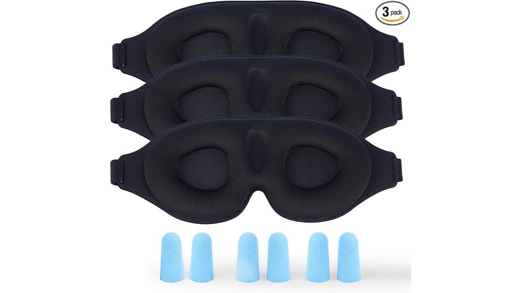 Best Sleep Masks For Plane Naps Without Pressure 2 3 pack 3d mask earplugs