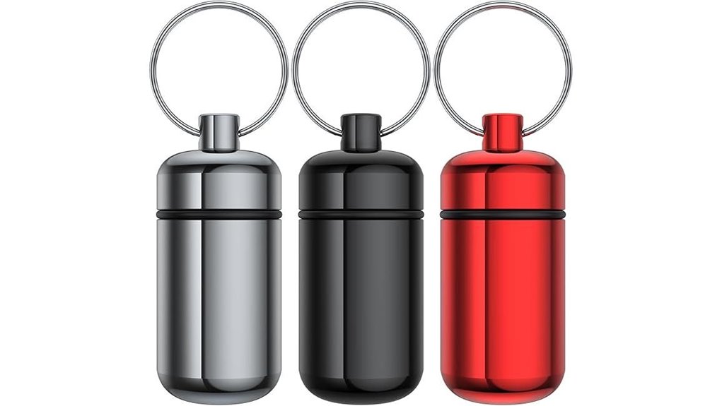 Travel Pill Organizers That Don’t Rattle (Tight Lids) 9 3 pack aluminum pill organizer