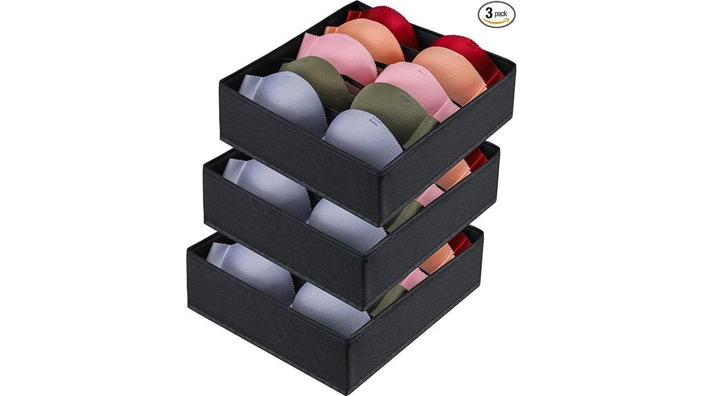 Must-Have Bra Organizers That Stop Your Bra From Crushing 8 3 pack black bra drawer