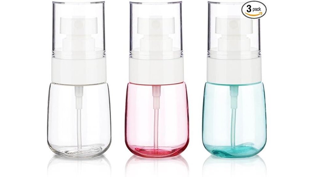 Mini Spray Bottles for Travel: Fine Mist vs Stream 4 3 pack clear green pink