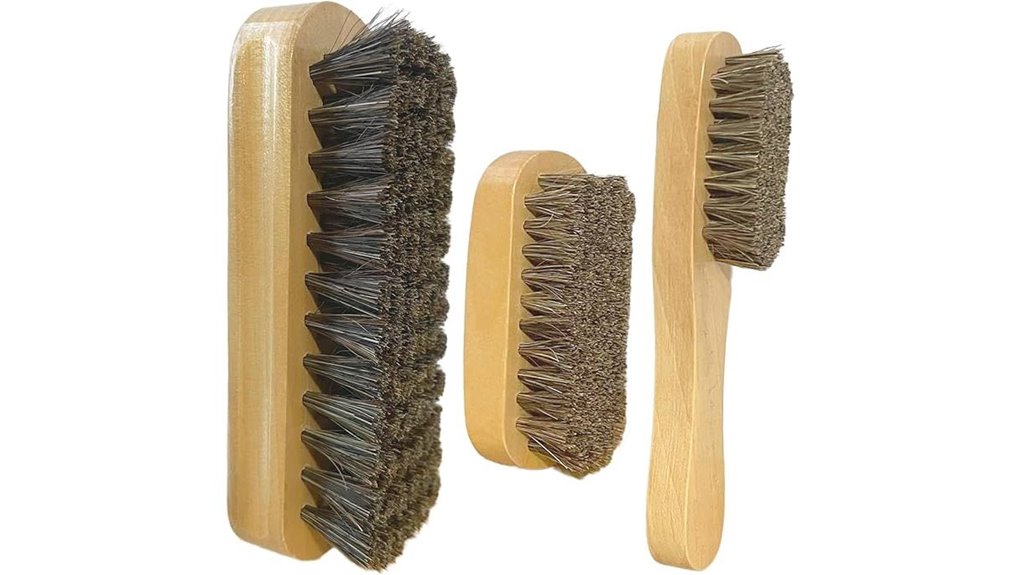 Travel Laundry Brushes Tiny but Effective for Travelers 4 3 pack horsehair stain brush