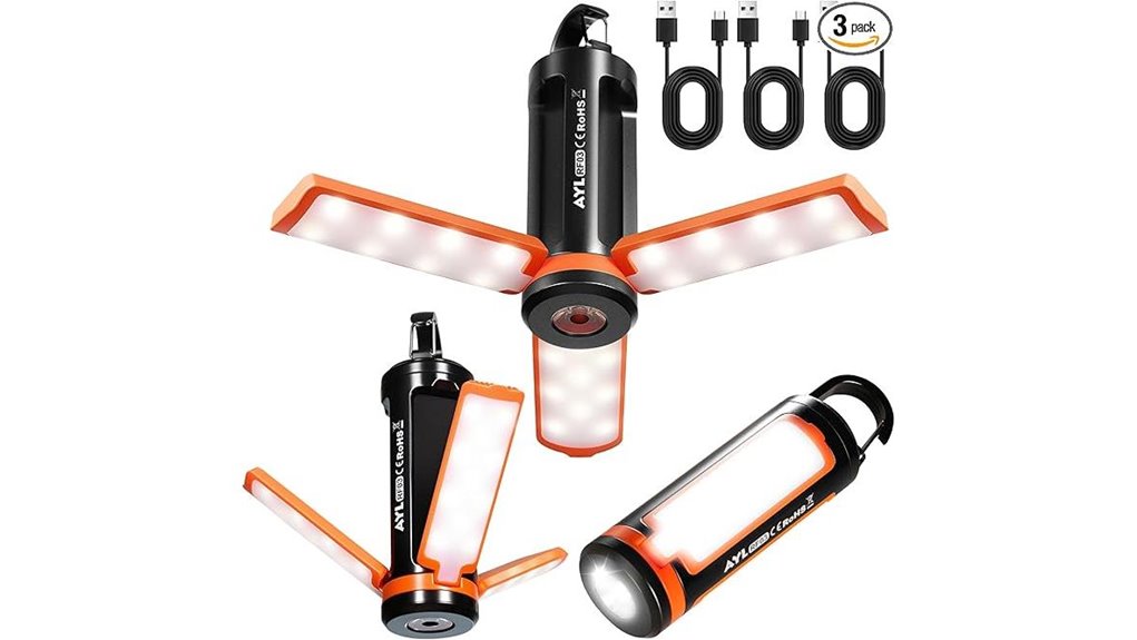 Top Rechargeable Lanterns for Camping-Style Adventures 13 3 pack portable led lantern