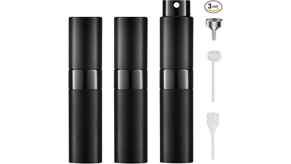 Best Refillable Atomizers for Toiletries: Mister vs Pump 9 3 pack refillable travel perfume